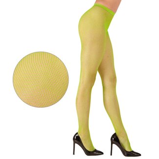 Netzstrumpfhose neongrün Einheitsgröße