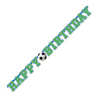 Partykette 130x10cm Fußball Happy Birthday