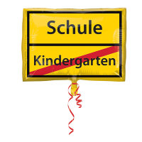 Folienballon Schulanfang Schild 40x30cm