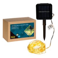 Solar Lichterkette 120 Micro LED Silberdraht