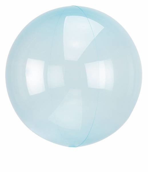Folienballon Clearz Crystal Blue rund