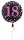 Folienballon Sparkling 18 D43cm pink/schwarz