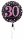 Folienballon Sparkling 30 D43cm pink/schwarz
