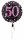 Folienballon Sparkling 50 D43cm pink/schwarz