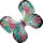 Folienballon Holographic Pink Butterfly 76x66cm