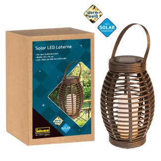 Solar LED Laterne - 26 x 16 cm, für draußen