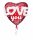 Folienballon Herz Love You 91 cm rot