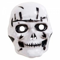 Maske Totenkopf aus Plastik