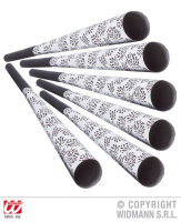 Trompeten Happy New Year Silber 25cm, 6er Set