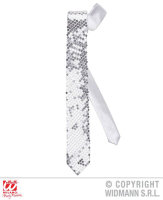 Krawatte silber mit Pailletten