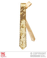 Krawatte gold mit Pailletten