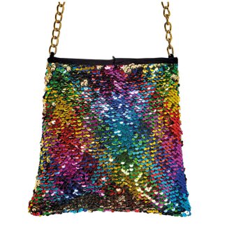 Tasche Regenbogen mit Wendepailletten