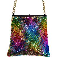Tasche Regenbogen mit Wendepailletten