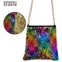 Tasche Regenbogen mit Wendepailletten