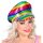 Mütze Regenbogen mit Nieten und Edelsteinen