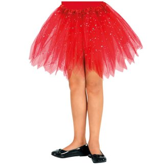 Tutu Glitzer rot 30 cm