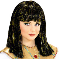 Perücke Cleopatra mit Lametta
