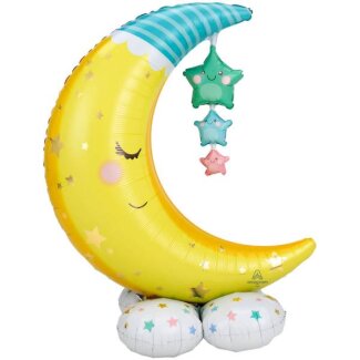 Folienballon Airloonz Mond & Sterne 101 x 139 cm