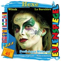 Motivschminke Hexe 4 Farben mit Pinsel
