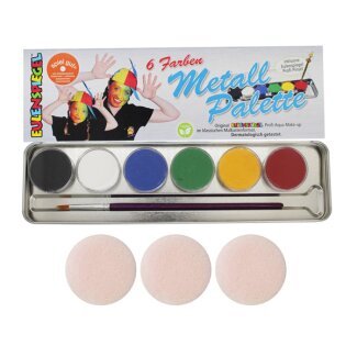 Schminkpalette 6 Farben Standard, Metall