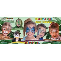Schminkpalette 12er Kombi Karneval der Tiere,Metall