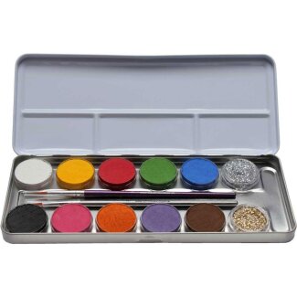 Profi Aqua-Schminke Palette 12 Farben