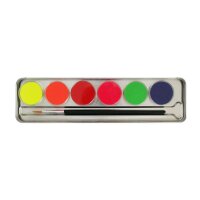 Schminkpalette 6 Farben Neon, Metall