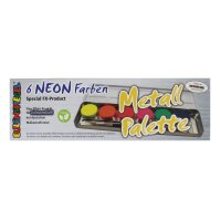 Schminkpalette 6 Farben Neon, Metall