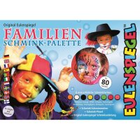 Schminkpalette Familie 8 Farben, Schwamm, Pinsel