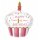 Folienballon Happy 1st Birthday Mädchen pink
