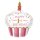 Folienballon Happy 1st Birthday Mädchen pink