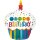 Folienballon SuperShape Happy Birthday Cupcake