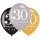 Luftballons Zahl 30 27,5cm Sparkling 6er