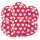 Luftballons Herzenmotiv 27,5cm rot/weiß 6 Stück