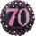 Folienballon Sparkling 70 D43cm pink/schwarz