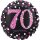 Folienballon Sparkling 70 D43cm pink/schwarz