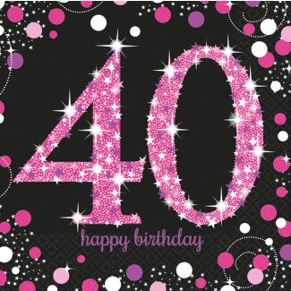 Serviette 33x33cm Sparkling Celebration 40