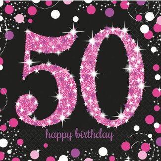 Serviette 33x33cm Sparkling Celebration 50