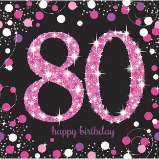Serviette 33x33cm Sparkling Celebration 80