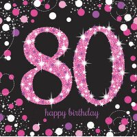 Serviette 33x33cm Sparkling Celebration 80