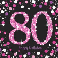 Serviette 33x33cm Sparkling Celebration 80