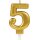 Zahlenkerze 5 Sparkling Celebrations Gold