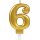 Zahlenkerze 6 Sparkling Celebrations gold