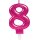 Zahlenkerze 8 Sparkling Celebrations Pink