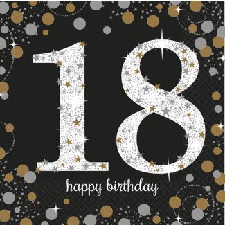 Serviette 33x33cm Sparkling Celebration 18