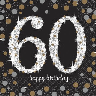 Serviette 33x33cm Sparkling Celebration 60