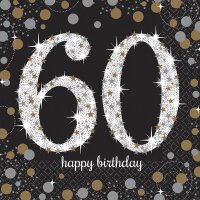 Serviette 33x33cm Sparkling Celebration 60