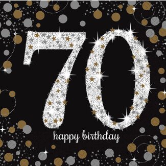 Serviette 33x33cm Sparkling Celebration 70