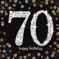 Serviette 33x33cm Sparkling Celebration 70