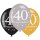 Luftballons Zahl 40 27,5cm Sparkling 6er